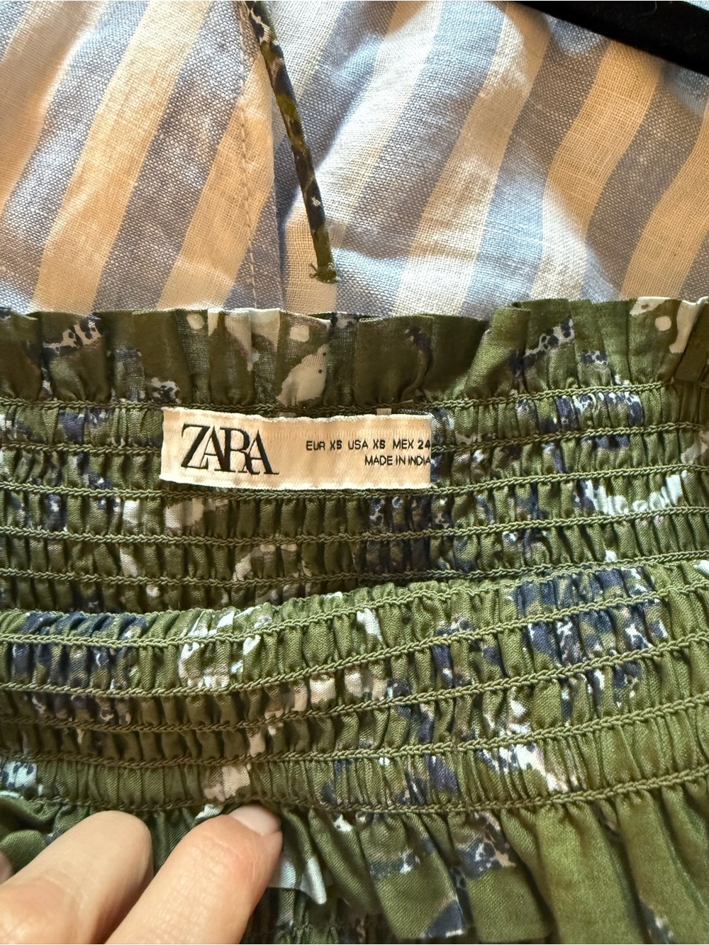 Olive Green Floral Tie-Shoulder Maxi Dress - Picture 2 of 2